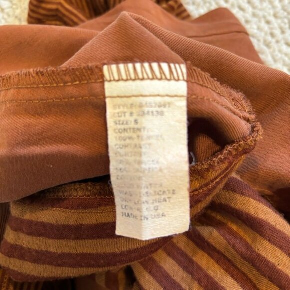 Cut Loose loose tunic with stripes and solid and front patch pockets women's S - Picture 7 of 7